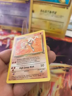 Pokemon Karte Card Hitmonlee Kicklee Fossil Non Holo Rare English Wotc NM - Image 5