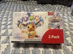 Pokemon TCG Prismatic Evolutions ETB with Booster Bundle Costco 2-Pack Sealed - Image 1