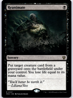 MTG Reanimate NM NON FOIL MKC NM - Image 1