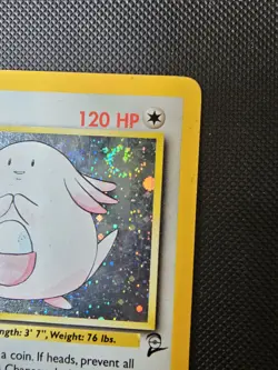 Chansey Base Set 2 Holo Rare 3/130 Pokemon WOTC Vintage Swirl - Image 2