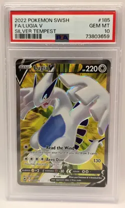 Lugia V PSA 10 – Pokemon Silver Tempest Full Art #185 - Image 1