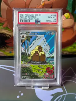 Alolan Dugtrio PSA 10 GEM MT - 208/191 - Surging Sparks - Pokemon IR TCG - Image 1