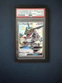 Pokemon TCG Hidden Fates Rayquaza GX 177a/166 PSA 10 - Image 1