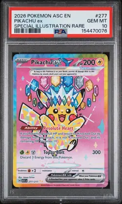 *PSA 10* Pikachu EX 277/217 Special Illustration Rare Pokemon Ascended Heroes - Image 1
