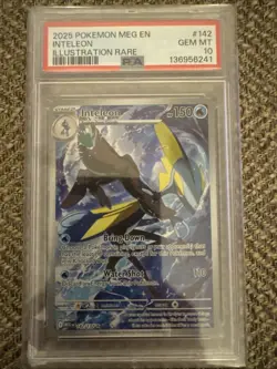 Pokemon Inteleon 142/132 Me01 Mega Evolution Illustration Rare Holo PSA 10 Engl… - Image 1