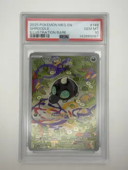 2025 POKEMON MEG EN-MEGA EVOLUTION ILLUSTRATION RARE #149 SHROODLE PSA 10 - Image 1