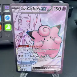 Pokemon TCG Journey Together Lillie's Clefairy EX SVP 195 Promo Card - Image 1