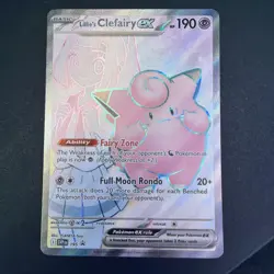 Pokemon TCG Journey Together Lillie's Clefairy EX SVP 195 Promo Card - Image 3