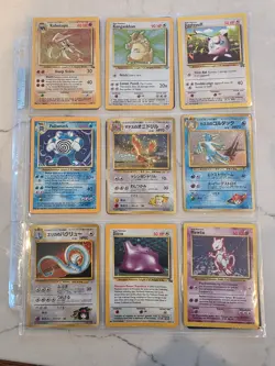 Vintage Pokemon Card Lot WOTC - Base Set Chansey Holo, Japanese Gym Holos, Mew - Image 1
