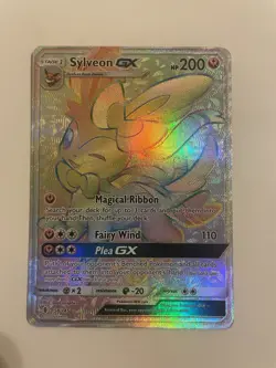 Sylveon GX Full Art Ultra Rare Holo 158/145 SM Guardians Rising Pokemon TCG - Image 1