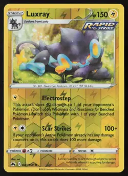 Luxray 043/159 Rare Crown Zenith Pokemon Reverse Holo Near Mint - Image 1