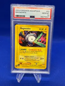 VTG 2003 Pokemon Aquapolis Magnemite #91 91/147 E-Reader PSA 10 LOW POP 51 - Image 1