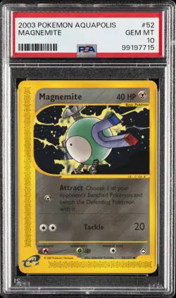2003 POKEMON AQUAPOLIS #52 MAGNEMITE PSA 10 - Image 1