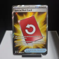 Special Red Card 113/086 Chaos Rising Trainer Full Art Holo Rare Pokemon Card NM - Image 1