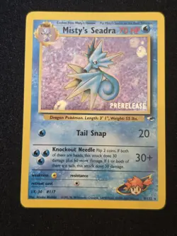 Misty's Seadra Prerelease 009/132 Wotc Promo Holo English HP70 - Image 1
