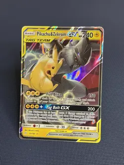 Pokemon Pikachu & Zekrom GX Ultra Rare Tag Team 33/181 - Image 2
