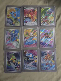 Pokemon 2026 First Partner Illustration Collection Series 1 Promo Set (9 Cards) - Image 1