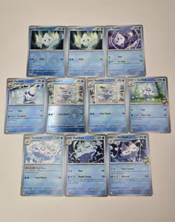 Lot of 11 Pokemon Cards Vanillite Vanillish Vanilluxe Collection Reverse Holo - Image 2