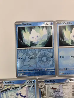 Lot of 11 Pokemon Cards Vanillite Vanillish Vanilluxe Collection Reverse Holo - Image 3