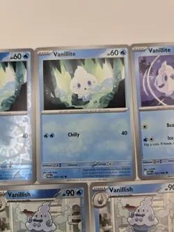 Lot of 11 Pokemon Cards Vanillite Vanillish Vanilluxe Collection Reverse Holo - Image 4