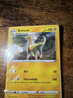 Boltund Cosmos Holo 076/202 SWSH Promo Card With HD Galaxy Swirl 🍥 On The NOSE - Image 1