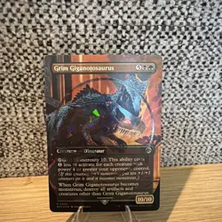 2023 Magic The Gathering Grim Giganotosaurus Emblem Stamped NM #36 - Image 1