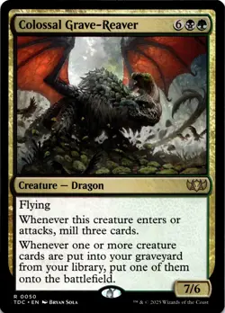 MTG Colossal Grave-Reaver NM R 50 Commander: Tarkir: Dragonstorm - Image 1