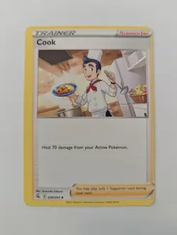 Cook 228/264 Uncommon Fusion Strike Pokemon Trainer Card Miscut Error - Image 1