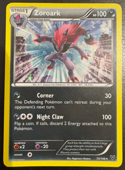 Pokemon TCG Zoroark XY Base Set 73/146 Reverse Holo Rare MP - Image 1