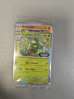 Pokemon Mega Evolution Perfect Order Prerelease STAFF Promo Sealed Pack In Hand - Image 2
