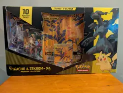 Pokemon Pikachu and Zekrom GX Premium Collection Sealed Tag Team Box - Image 1