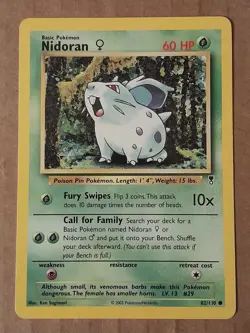 Pokemon Nidoran 82/110 Legendary Collection NM See Pictures - Image 1