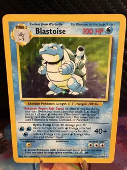 Pokemon Blastoise 2/102 Holo Rare Base Set Unlimited LP WOTC Vintage - Image 1