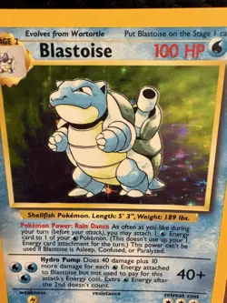 Pokemon Blastoise 2/102 Holo Rare Base Set Unlimited LP WOTC Vintage - Image 2