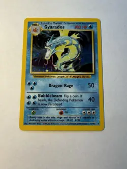 Pokemon TCG Gyarados Base Set 6/102 Holo Rare Ungraded LP - Image 1