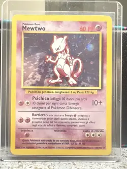 Pokemon TCG Base Set Mewtwo 10/102 Italian Rare Unlimited Regular 1999 - Image 1