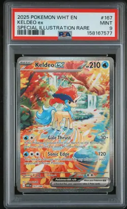 2025 POKEMON WHT EN-WHITE FLARE #167 KELDEO ex SPECIAL ILLUSTRATION RARE - Image 1