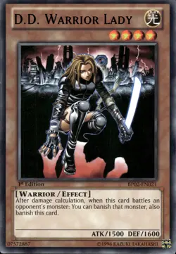 D.D. Warrior Lady - Black Rare 1st Edition BP02-EN021 - LP - YuGiOh - Image 1