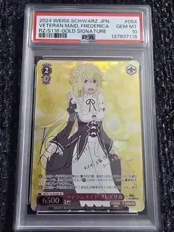 2024 Weiss Schwarz Japanese Re:Zero Veteran Maid Frederica SP Gold PSA 10 - Image 1
