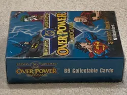 DC OverPower Card Game Starter Deck - Batman/Superman - 1996 Fleer - SEALED - Image 4
