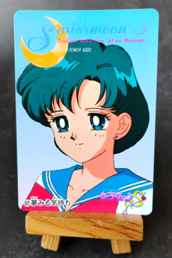 Sailor Mercury - 392 - Sailor Moon S - Vintage Amada Carddass Card - Image 1