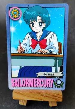 Sailor Mercury - 97 - Sailor Moon S - Vintage 1994 Bandai Carddass Card - Image 1