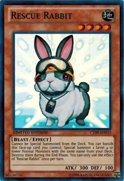 Rescue Rabbit - CT09-EN015 - Super Rare - Limited Edition - Lightly Played - Image 1