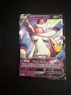 Pokemon Dark Sylveon v + Lance’s Charizard SWSH134 133 Celebrations Promo 2021 - Image 5