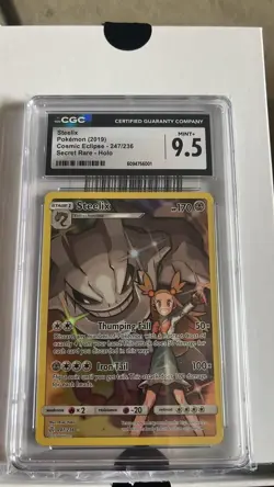 CGC 9.5 MINT+ Steelix 247/236 Cosmic Eclipse Full Art Secret Rare Pokemon - Image 1