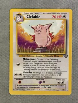 Clefable 17/64 Jungle Unlimited Pokemon TCG 1999 - Image 1