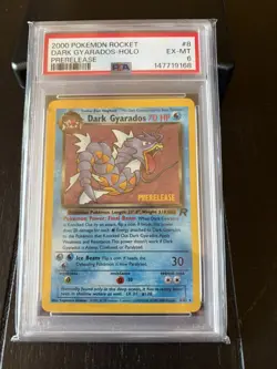 2000 POKEMON ROCKET PRERELEASE #8 DARK GYARADOS-HOLO PSA 6 - Image 3