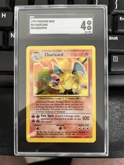 1999 CHARIZARD HOLO SGC 4 VG-EX Pokemon TCG Base Set 4/102 New Cert - Image 1