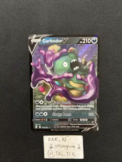 Pokemon Evolving Skies - GARBODOR V - 100/203 - Full Art - M/NM - Image 1