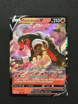Pokemon Darkness Ablaze - Houndoom V - 021/189 - Full Art - M/NM - Image 2